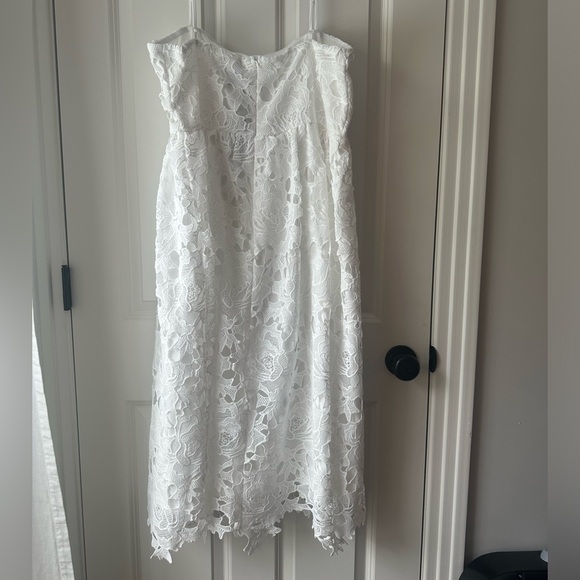 PLUS PREMIUM LACE STRAPPY MIDI SKATER DRESS - Picture 4 of 4